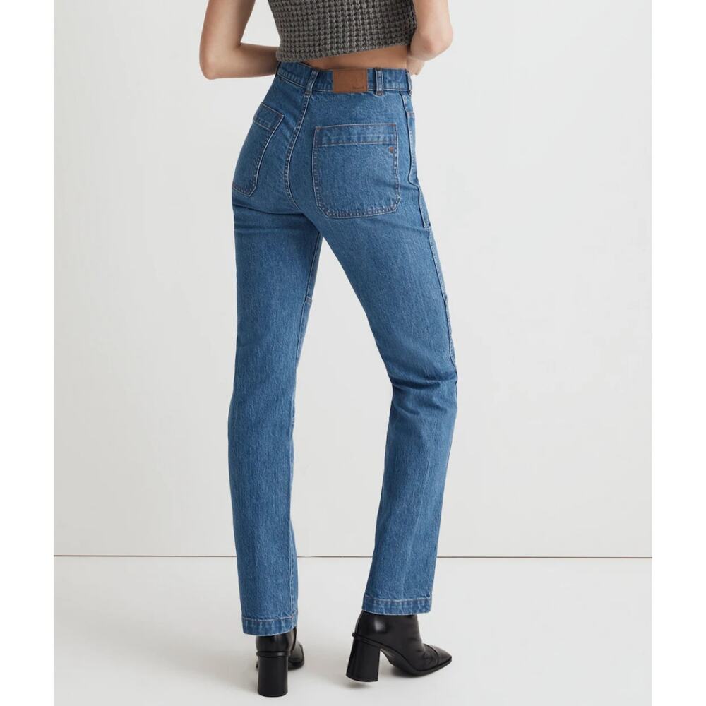 Madewell 90s Straight Utility Jeans Fenwood Wash Comfort Stretch Sz 29 Boho Chic - Picture 2 of 16